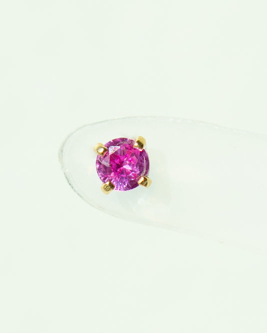 14K Crystal Stud
