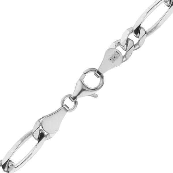 Finished Classic Figaro Necklace in Sterling Silver