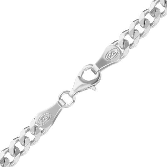Finished Classic Curb Necklace in Sterling Silver