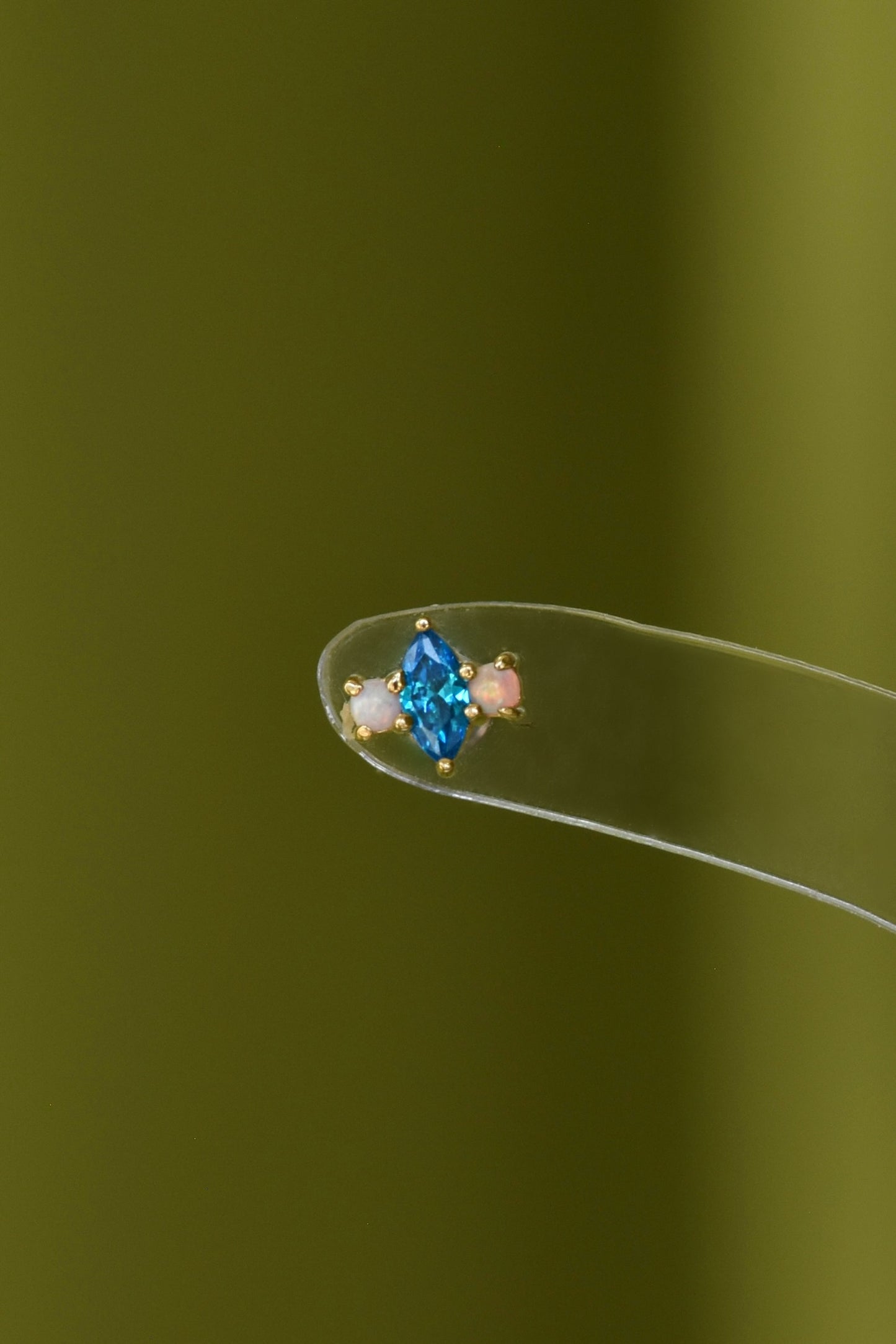 14k Opal Double Sided Stud