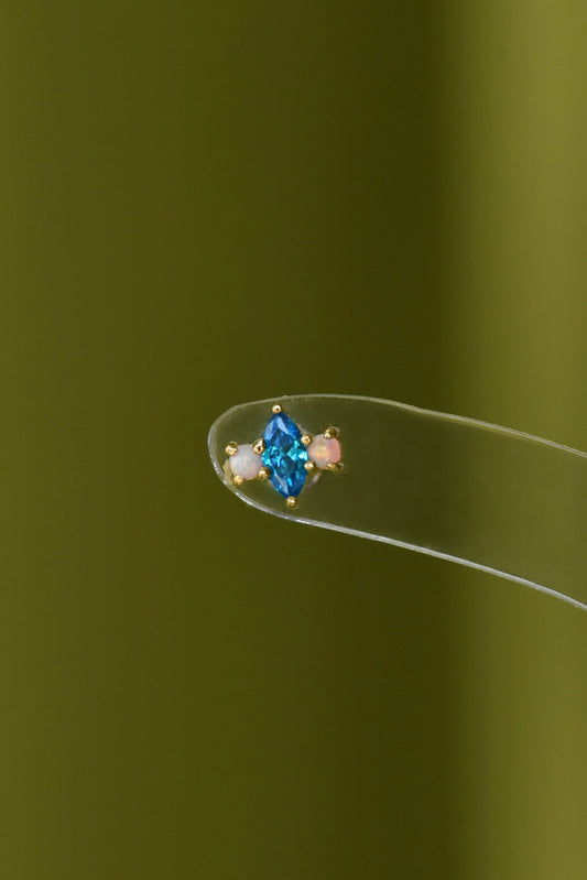 14k Opal Double Sided Stud