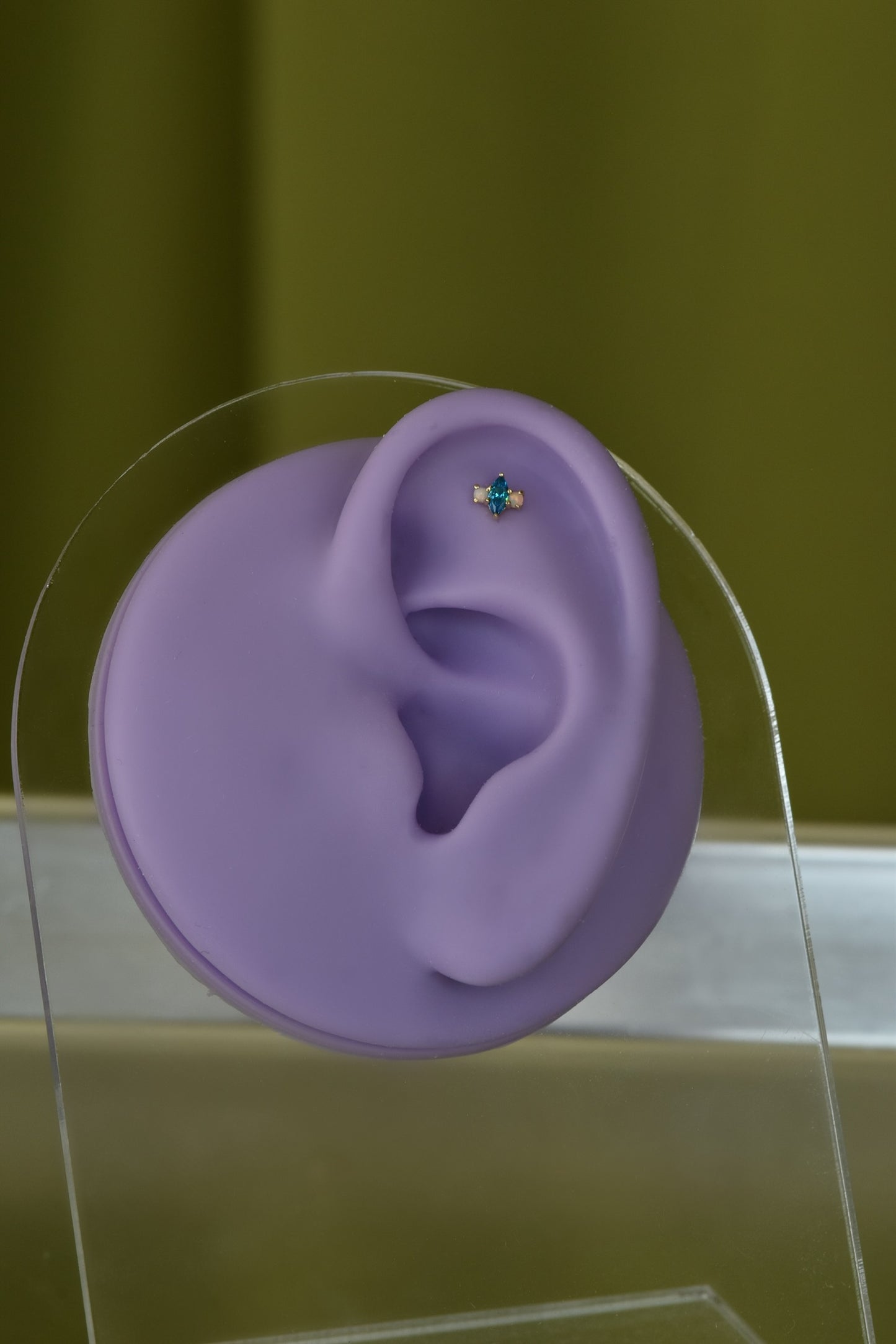 14k Opal Double Sided Stud